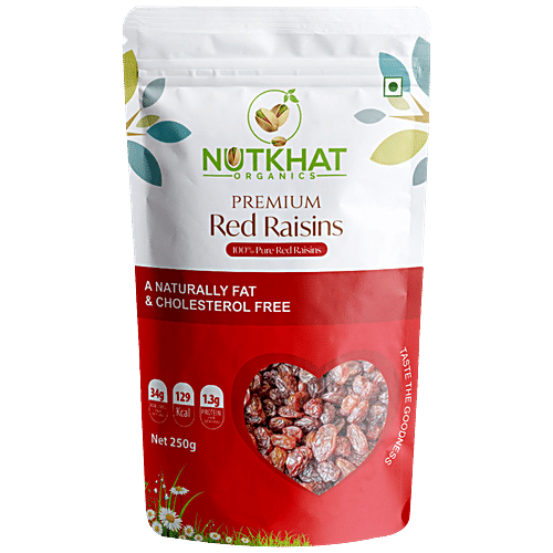 Buy Nutkhat Organics Premium Red Raisins Fat & Cholesterol Free