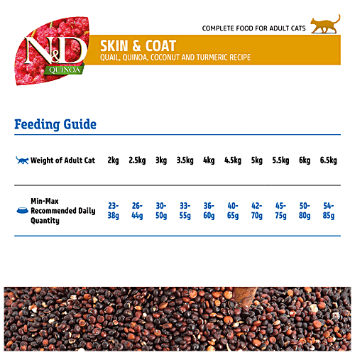 Buy FARMINA PET FOODS N&D Quinoa Cat Dry Food Skin & Coat, Grain Free