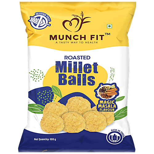 Buy Munch Fit Roasted Millet Balls Magic Masala Flavour, Rich In