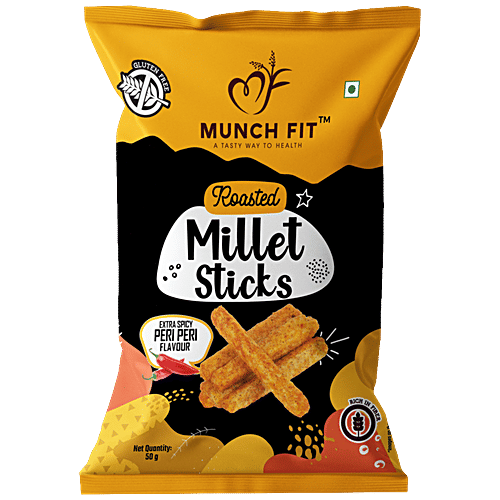 Buy Munch Fit Roasted Millet Sticks Extra Spicy PeriPeri Flavour