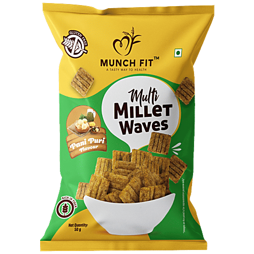 Buy Munch Fit Multi Millet Waves Pani Puri Flavour, Rich In Fiber