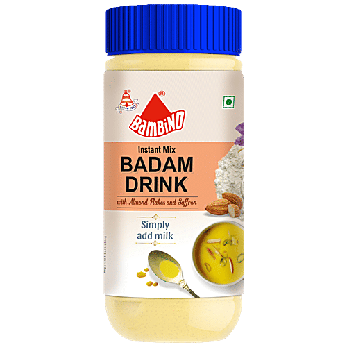 Bambino Badam Drink - Instant Mix, Healthy, Almond Flakes & Saffron, 500 g