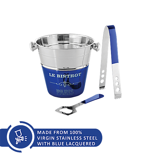 Buy Urban Chef Stainless Steel Bar Accessories Blue, Ice Bucket