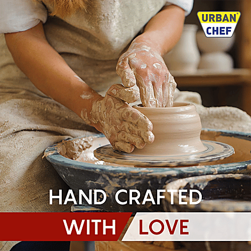 Urban Chef Ceramic Serving Bowl - For Popcorn, Snacks, Salads, Gravy & Noodles, Mustard, 2 pcs  