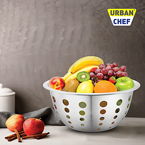 Buy Urban Chef Fruit Bowl 100 Virgin Stainless Steel, Silver Colour