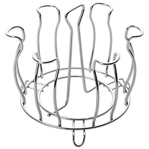 Elephant  Stainless Round Glass Stand - Anti-Rust, Dishwasher Safe, 1 pc  