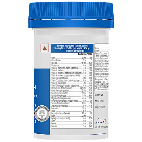 Swisse Ultivite - Men Multivitamin Tablets, For Relieving Fatigue & Tiredness, Energy, Stamina, 60 pcs  