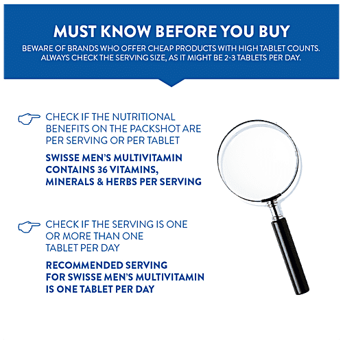 Buy Swisse Ultivite Menâ€™s Multivitamin Tablets, With 36 Herbs, Vitamins & Minerals, For