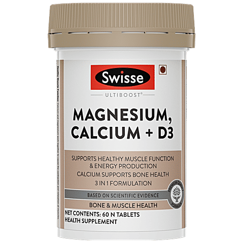 Buy Swisse Ultiboost Magnesium, Calcium + D3 Tablets, Supports Muscle