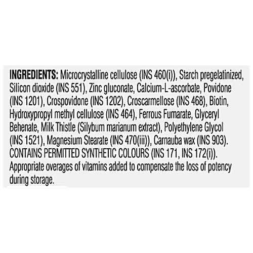 Swisse Beauty - Biotin+ Tablets, With Nicotinamide, Rose Hips & Vitamin C, For Healthy Hair, Skin & Nails, 60 pcs