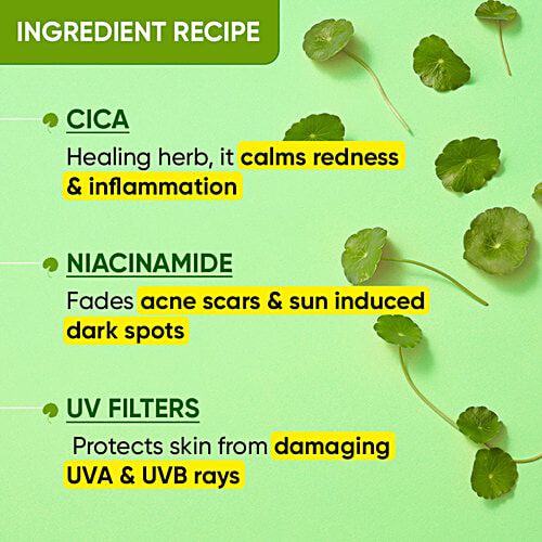Dot & Key Cica Calming Niacinamide Sunscreen - SPF 50 PA+++, Broad Spectrum UVA/UVB Protection, 50 g  