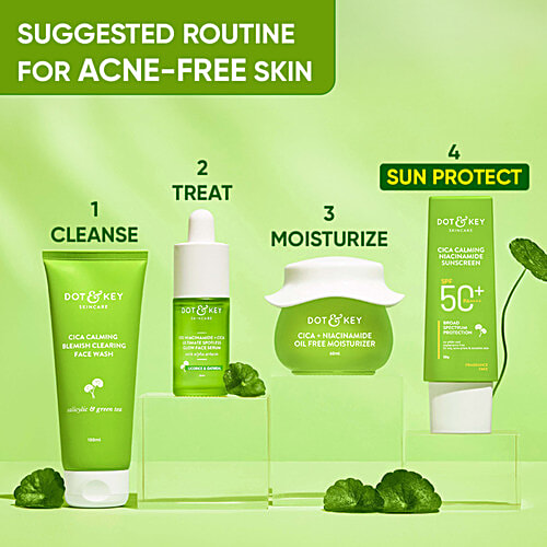 Dot & Key Cica Calming Niacinamide Sunscreen - SPF 50 PA+++, Broad Spectrum UVA/UVB Protection, 50 g  