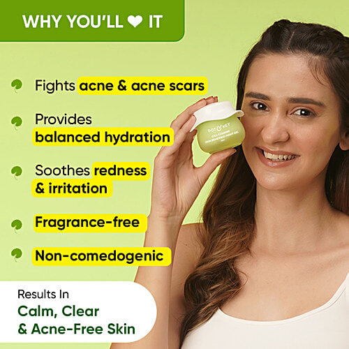 Dot & Key Cica Calming Skin Renewing Night Gel - With Niacinamide, Renews Skin, Treats Dead Skin Cells, 60 ml  