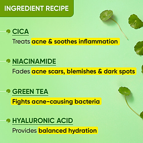 Dot & Key Cica Calming Skin Renewing Night Gel - With Niacinamide, Renews Skin, Treats Dead Skin Cells, 60 ml  