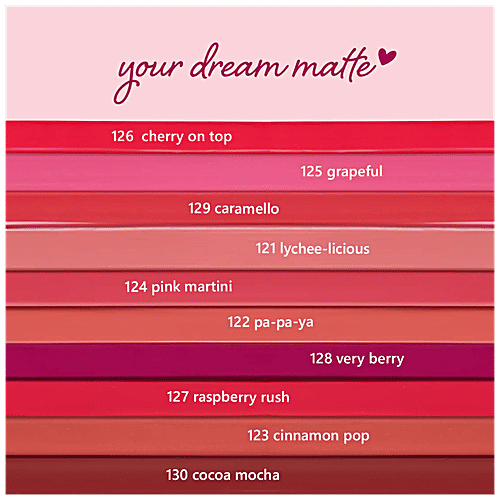 Plum Matte In Heaven Liquid Lipstick - Non-Drying, Smudge-Proof, 100% Vegan & Cruelty-Free, 4.5 ml Caramello-129 