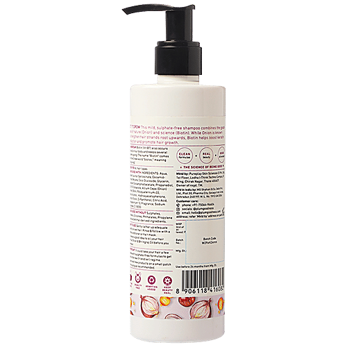 Plum Onion & Biotin Hair Fall Control Shampoo - Reduces Breakage, Boosts Scalp Health, 250 ml  