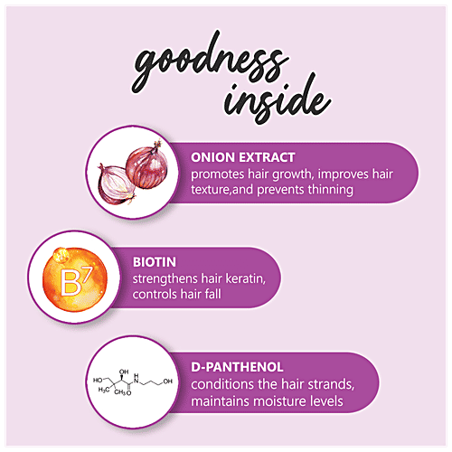 Plum Onion & Biotin Hair Fall Control Shampoo - Reduces Breakage, Boosts Scalp Health, 250 ml  