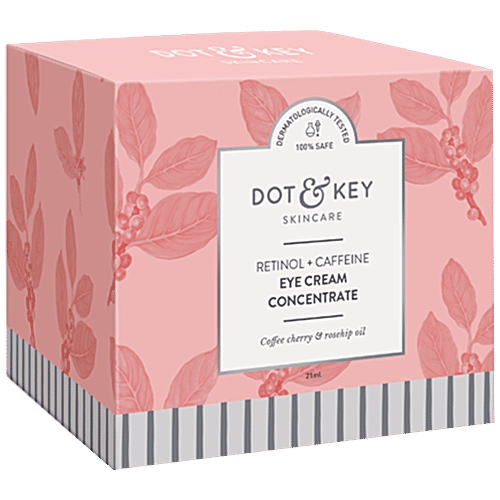Dot & Key Retinol + Caffeine Eye Cream - Reduces Puffiness, No Chemicals, 21 ml  