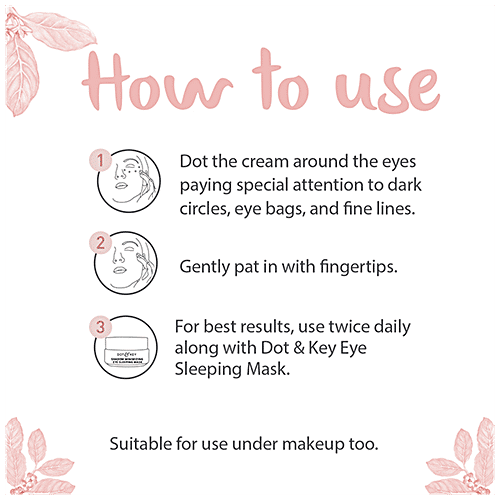 Dot & Key Retinol + Caffeine Eye Cream - Reduces Puffiness, No Chemicals, 21 ml  