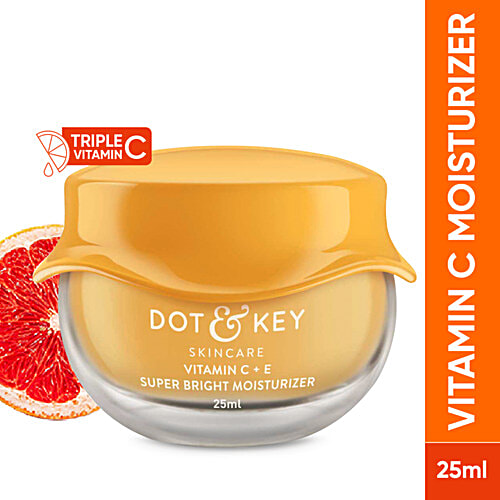 Dot & Key Vitamin C + E Super Bright Moisturizer - Even-toned, Bright, Glowing Complexion, 25 ml  