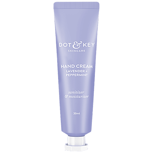 Dot & Key Hand Cream - Lavender + Peppermint, Sanitiser & Moisturiser, 30 ml  