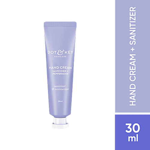 Dot & Key Hand Cream - Lavender + Peppermint, Sanitiser & Moisturiser, 30 ml  