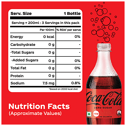 Buy Coca Cola Soft Drink Zero Sugar, No Calories Online at Best Price