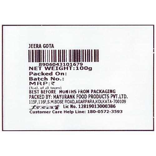 Mayurank Jeera - Gota, 100 g  