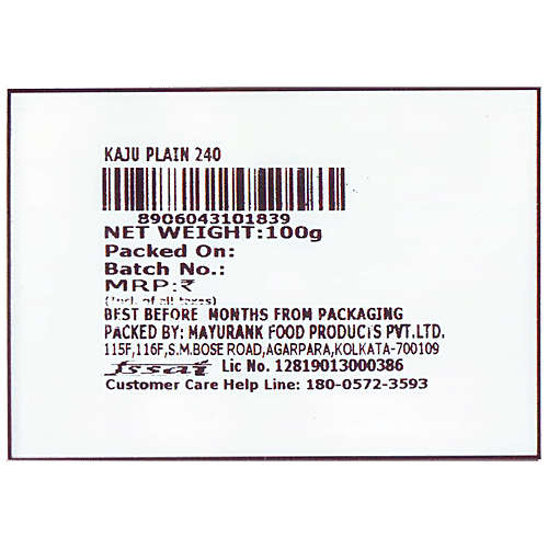 Mayurank Kaju Plain Gota Bold 240 - No Colours & Preservatives, 100 g  