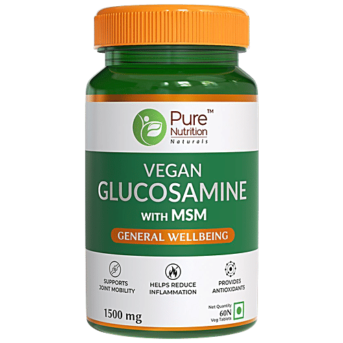 Buy Pure Nutrition Vegan Glucosamine Tablet For Joint Support, Reduces Inflammation Online at