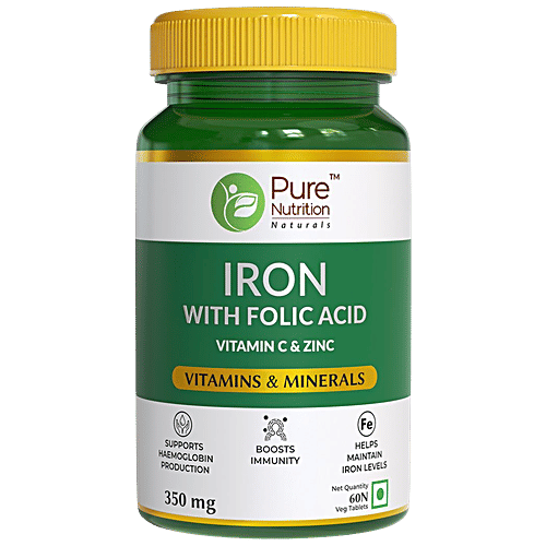 Buy Pure Nutrition Iron Tablet Supports Haemoglobin Production