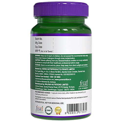 Pure Nutrition  Progut Probiotic Capsule - Supports Gut Health, Boosts Immunity, 60 pcs  