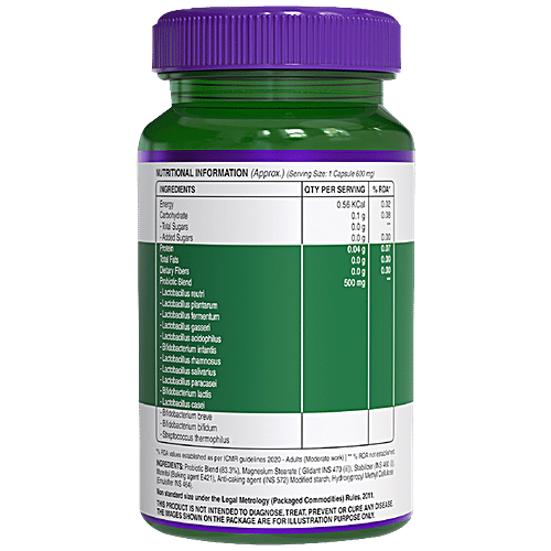 Pure Nutrition  Progut Probiotic Capsule - Supports Gut Health, Boosts Immunity, 60 pcs  