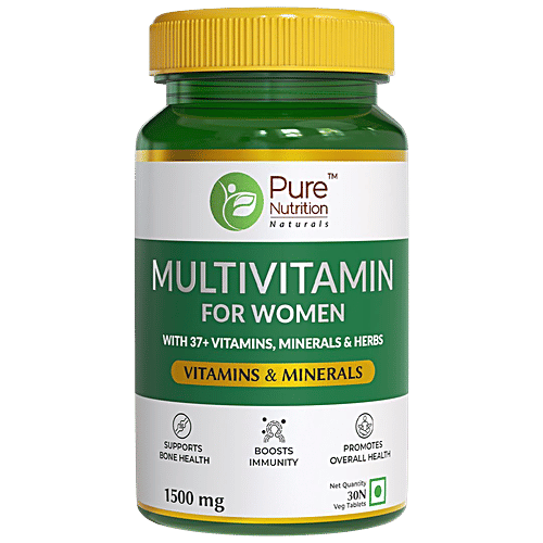 Pure Nutrition  Multivitamin Tablet - For Women, Provides Energy, Boosts Immunity, 30 pcs  
