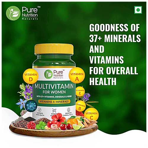 Pure Nutrition  Multivitamin Tablet - For Women, Provides Energy, Boosts Immunity, 30 pcs  