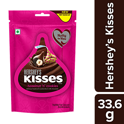 Buy Hersheys Kisses Hazelnut N Cookies Milk Chocolate, Rich