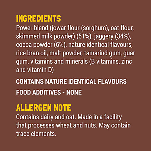Slurrp Farm Chocolate Milk Mix - No Sugar, Sweetened With Jaggery Powder, Contains Oats & Jowar, 250 g  