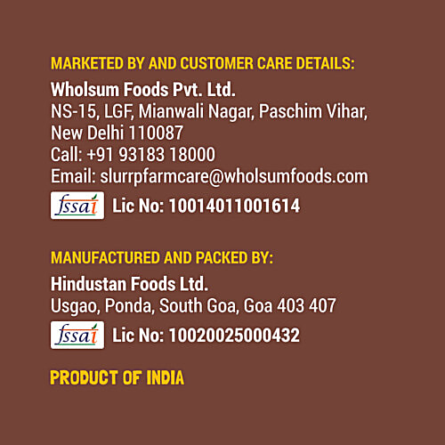 Slurrp Farm Chocolate Milk Mix - No Sugar, Sweetened With Jaggery Powder, Contains Oats & Jowar, 250 g  