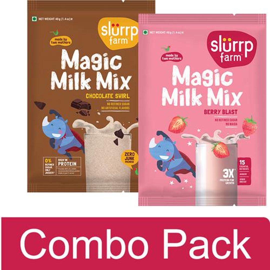 Slurrp Farm Chocolate Milk Mix - No Refined Sugar, Contains Oats & Jowar, 250 g 