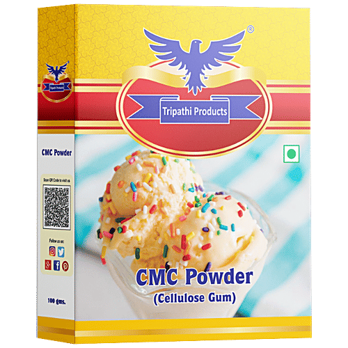 Tripathi Products CMC Powder/Cellulose Gum - For Making Ice Creams, Desserts, 100 g Carton