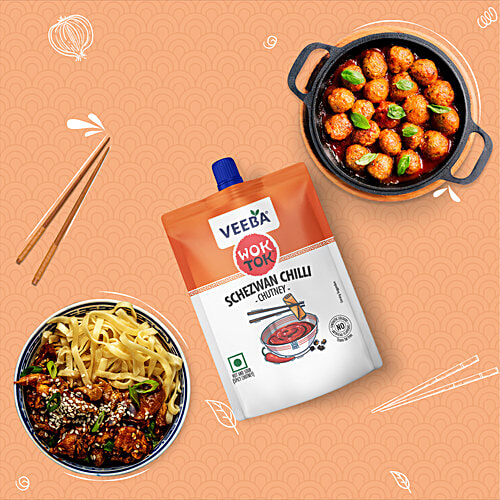Veeba Schezwan Chilli Chutney - Hot, Sour & Spicy, 100 g  