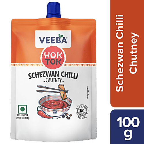 Veeba Schezwan Chilli Chutney - Hot, Sour & Spicy, 100 g  