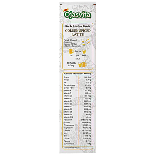 Sri Sri Tattva Ojasvita Golden Spiced Latte - With Turmeric, Pepper & Ginger, No Added Sugar, 200 g  