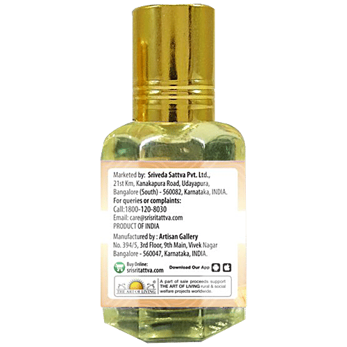 Sri Sri Tattva Sandal Roll-On Perfume - Non-Alcoholic, Long-Lasting Fragrance, 10 ml  