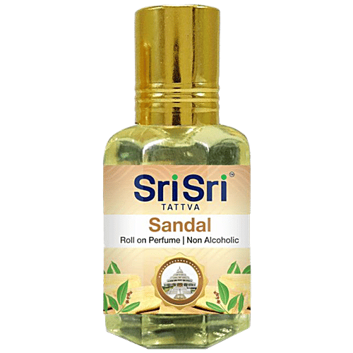 Sri Sri Tattva Sandal Roll-On Perfume - Non-Alcoholic, Long-Lasting Fragrance, 10 ml  