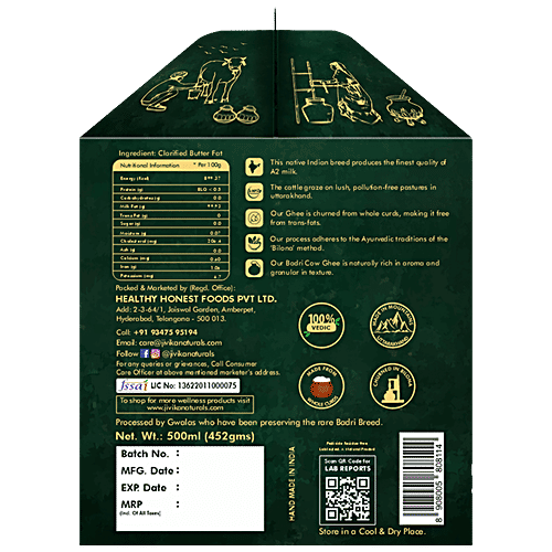 Buy Jivika Naturals Himalayan A2 Badri Cow Ghee Natural, Rich In