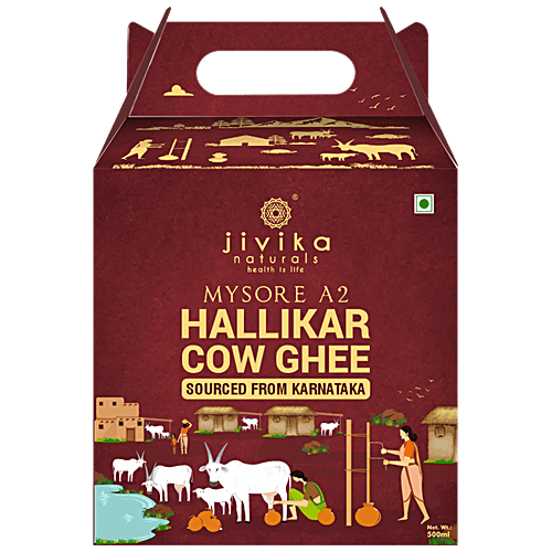 Buy Jivika Naturals Mysore A2 Hallikar Cow Ghee Natural, Rich In