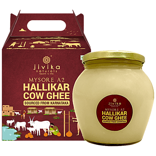 Buy Jivika Naturals Mysore A2 Hallikar Cow Ghee Natural, Rich In
