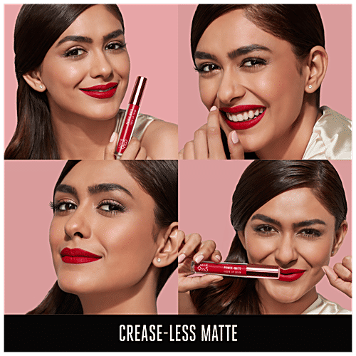 Lakme 9 To 5 Primer + Matte Liquid Lip Colour - Transfer & Smudge-Proof, 4.2 ml MR1 Fiery Scarlet 