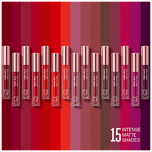 Lakme 9 To 5 Primer + Matte Liquid Lip Colour - Transfer & Smudge-Proof, 4.2 ml MR1 Fiery Scarlet 